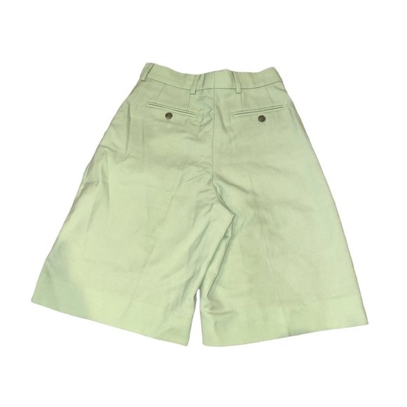 Acne Studios Green Wool Knee Length Shorts Size 32 XS Bermuda High Rise Pleated - Picture 4 of 4